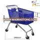 Big caddy cart 180L plastic grocery shopping basket trolley cart