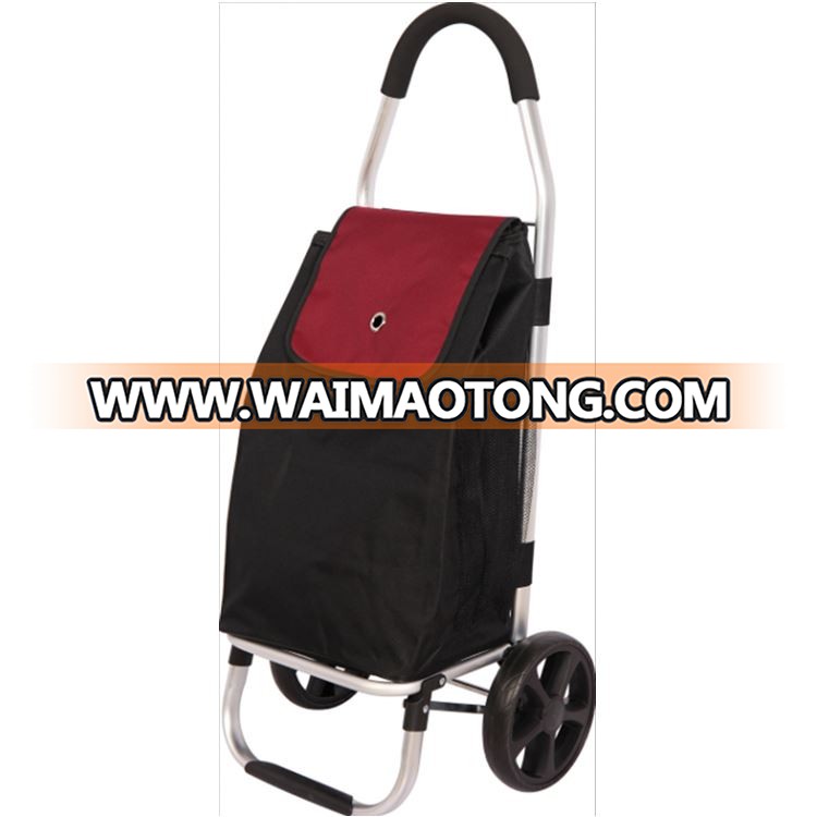 polycarbonate cart with wheels Steel+600D Oxford high quality luggage bag equipment portable trolley shopping